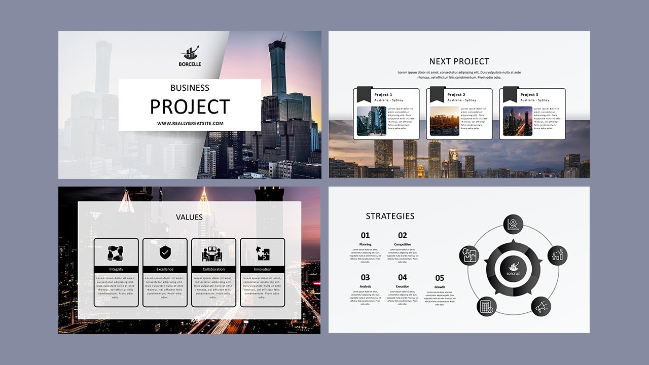Grey Modern Professional Business Project Presentation - Presentations and Slides Free Download