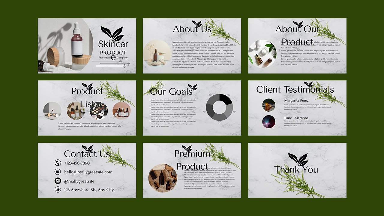 White Simple Aesthetic Presentation Skincare Product