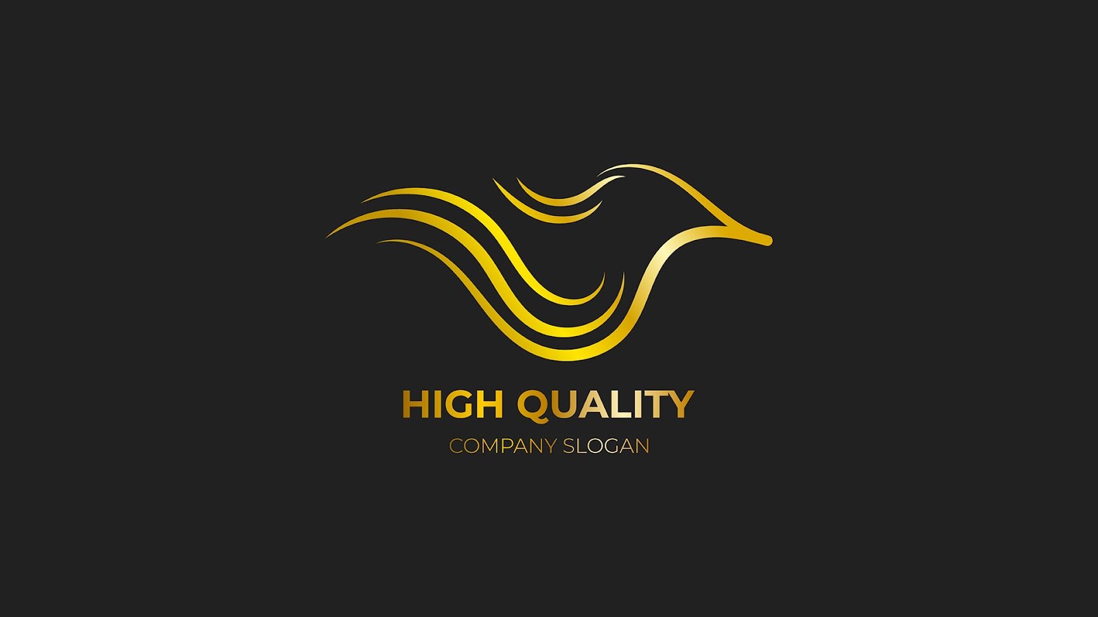 Golden elegant logo flat design - AI Free Download