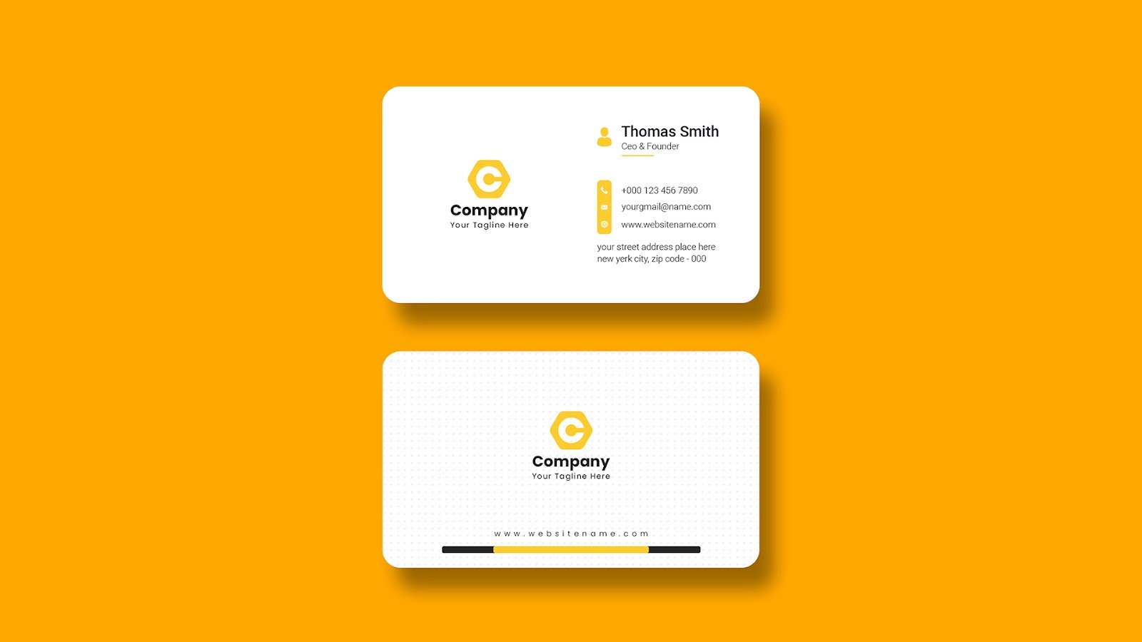 Modern clean business card template - PSD Free Download