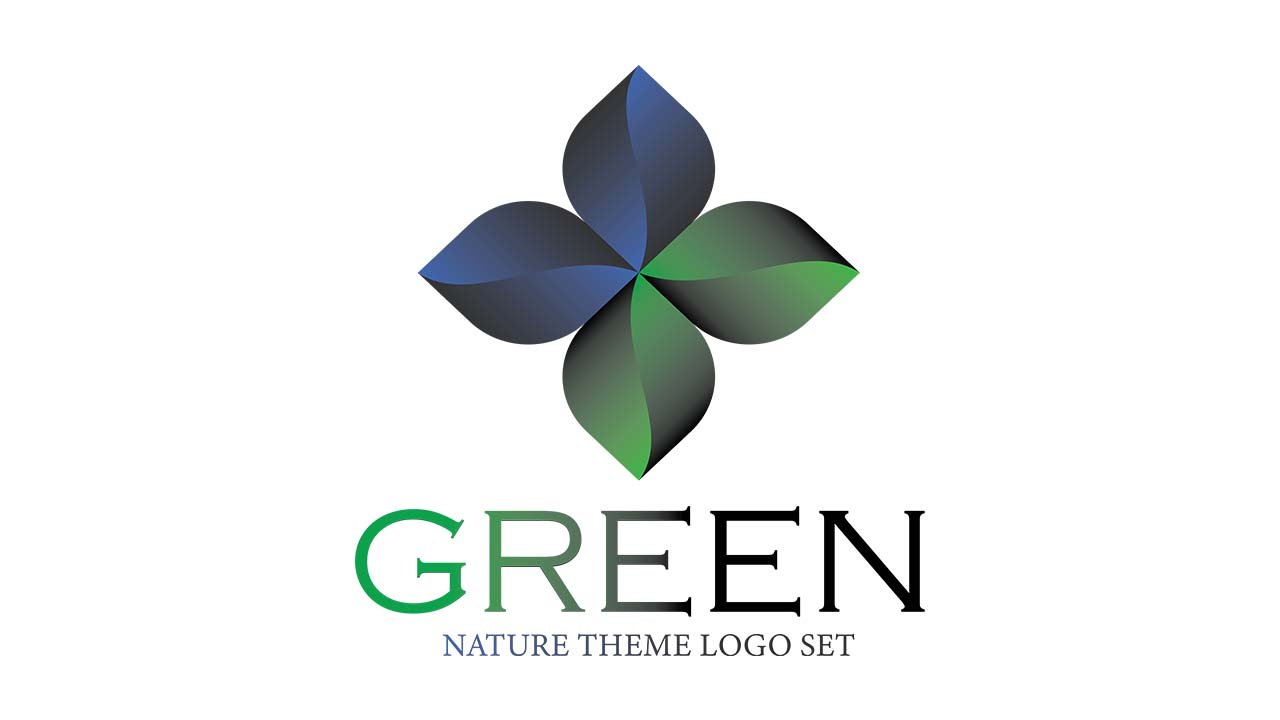 Green Nature Logo template - Ai File Free Download
