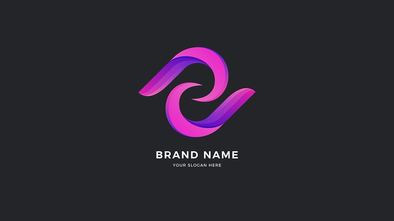 Abstract logo template gradient style - AI Free Download