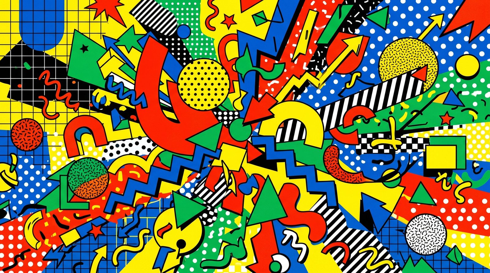 Memphis Pattern Background Free Download – Creative Retro Style Graphics