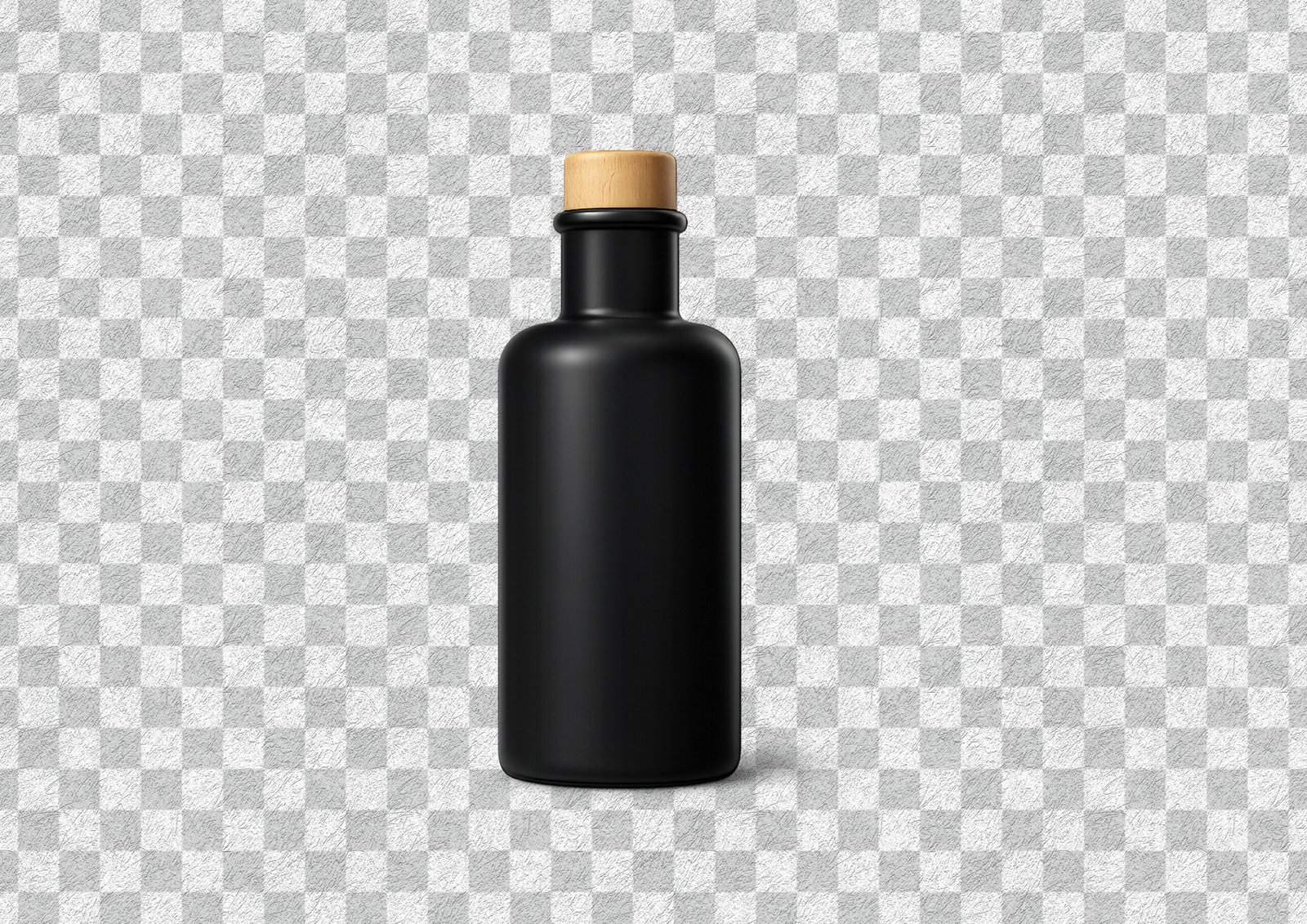 Free Download: Bottle Glass Mockup White Screen PNG for Product Presentation